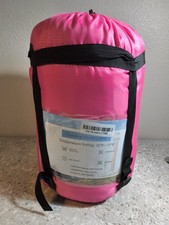 Lightweight Camping Sleeping Bag Pink w/ Compression Sack   32 F  77 F Tested