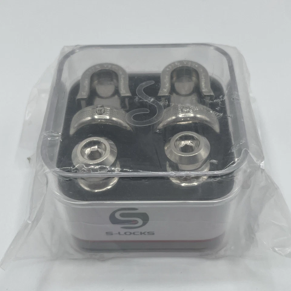 Genuíno Schaller NICKEL S-Lock Par/Conjunto de Fechaduras de Alça de Guitarra - ENVIO GRÁTIS NO MESMO DIA! - Imagem 2 de 3