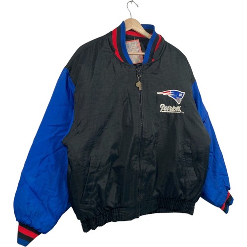 Vintage Pro Player New England Patriots Logo NFL Puffer Jacket Men's Black XL - Picture 4 of 7