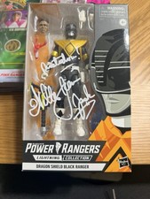 Power Rangers Lightning Collection Dragon Shield Black Ranger Figure SIGNED