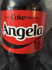 Share A Coke Zero with  Angela  2025 Personalized Gift Coca Cola Bottle 20oz