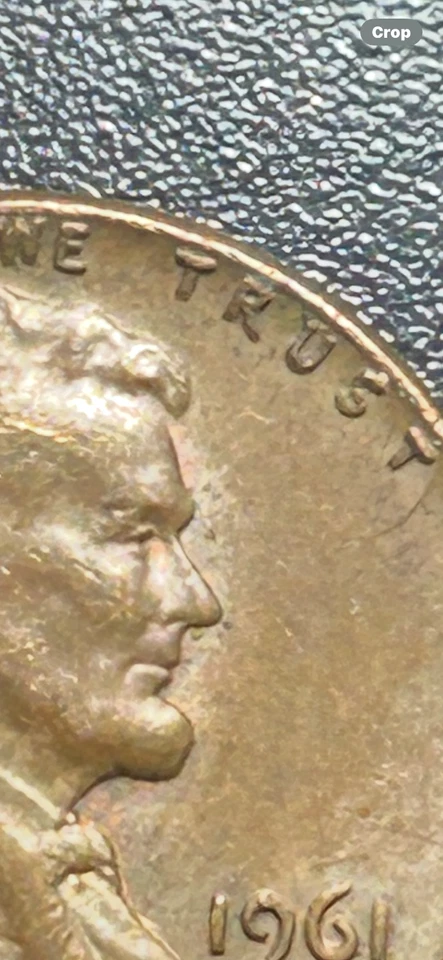1961 sin como nuevo, errores de estampado de centavos “L” y en Dios confiamos en el borde. Foto 3 de 4