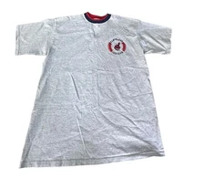 Cleveland Indians T-Shirt Mens L Gray Legends Athletic Vintage USA Chief Wahoo
