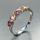 Vintage Natural Amethyst Ring 925 Sterling Silver Size 6.5 /R470804