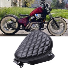 Schwarz Motorrad Solositz Federsattel Sitz für Honda Shadow VT600 Bobber Custom