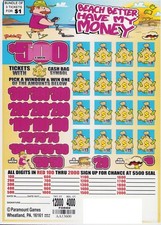 Pull Tab Ticket- Jar - Game - Beach Better Ha...