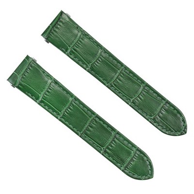21MM LEATHER WATCH STRAP BAND FOR CARTIER SANTOS WSSA0018 QUICK RELEASE GREEN