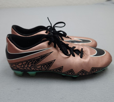 Nike Soccer Cleats Mens 8.5 Hypervenom Phade 2 II FG Metallic Red Bronze Sneaker