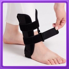 Ankle Stabilizer Support Brace Adjustable Fracture Sprain Rehab Black 1PC