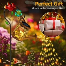 Solar Watering Can Lights Waterproof Hanging LED String Lights Outdoor Garden US