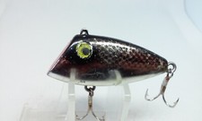 Vtg Whopper Stopper Bayou Boogie Black/Silver 2" Knocker Lipless Fishing Lure