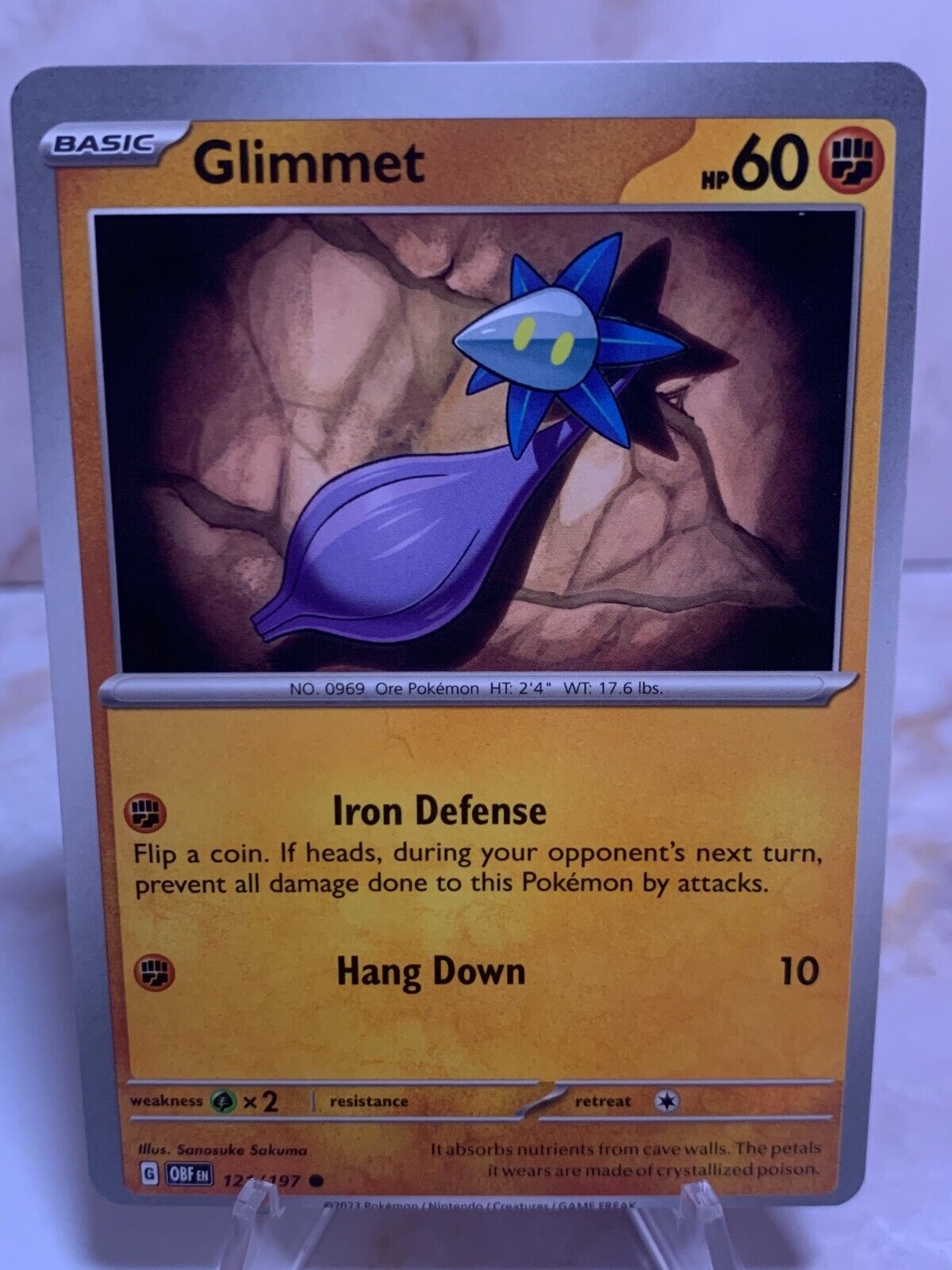 Carta Pokémon - Glimmet 121/193 - Obsidiana em Chamas - Copag