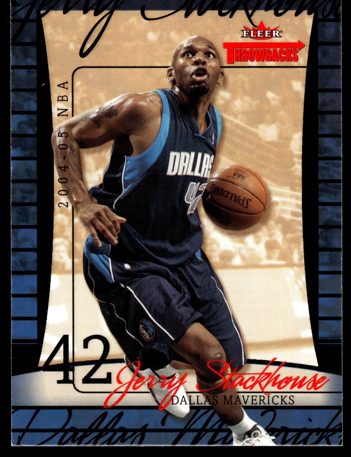 2004-05 Fleer Throwbacks #65 Jerry Stackhouse Dallas Mavericks