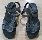 Naturalizer Danielle 绑带可调节凉鞋女式棕色皮革 9.5 M 码