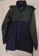 Hawkshead - Sudden Storm - Navy/green Coat Size Xs (uk 10)