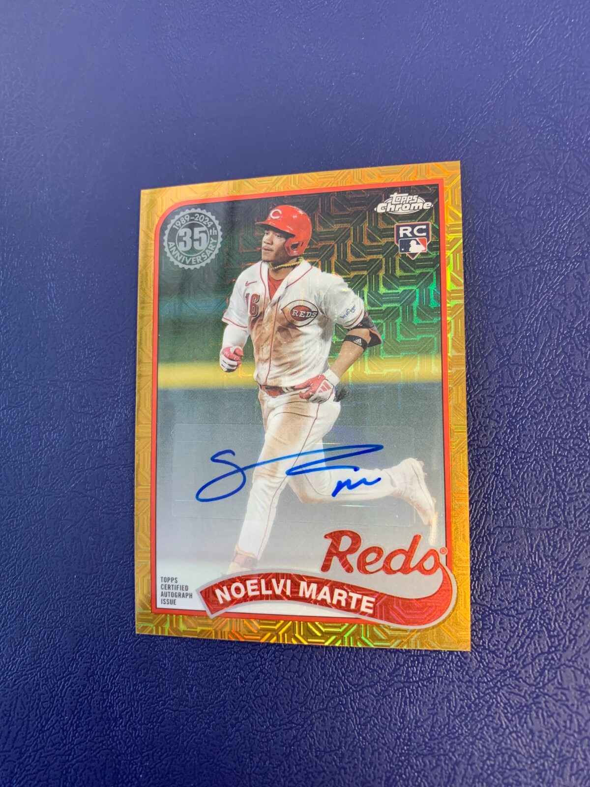 2024 Topps Series 1 Silver Pack Mojo Noelvi Marte Gold Auto SP /50 RC #T89C-75