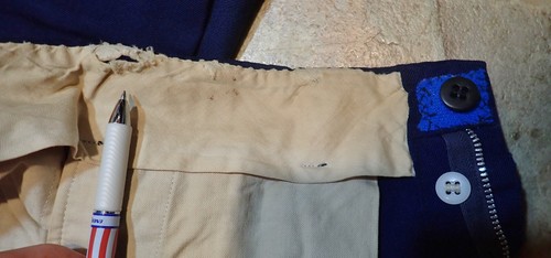Rare Vintage Wool Gabardine Trousers Pleated Cuffed Leg Pants 31x26 WALDES Zip - Picture 15 of 15