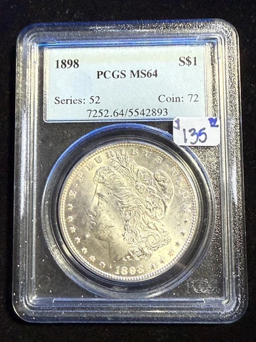 1898 MORGAN DOLLAR PCGS MS64