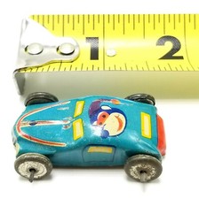 Vintage Tin Litho Miniature Mini Toy Race Car Japan 1950's Pressed Steel Racer