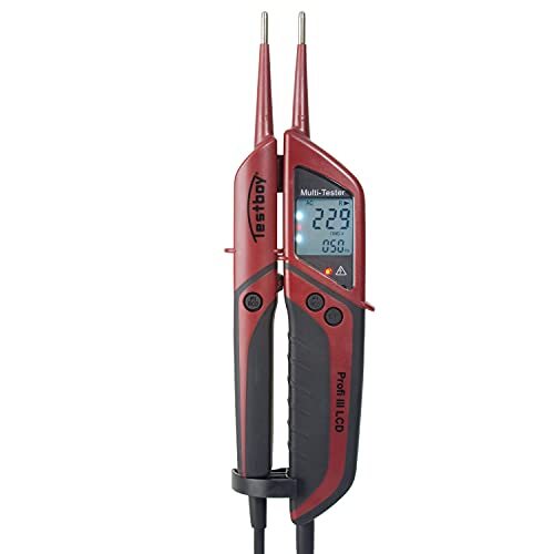 Testboy Profi III Rilevatore tensione a due poli LCD CAT IV 1000 V con (u4d)