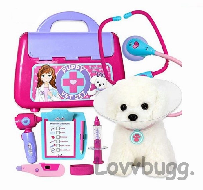 Puppy Vet Set 13pc for American Girl 18" Doll & Child ++FREE