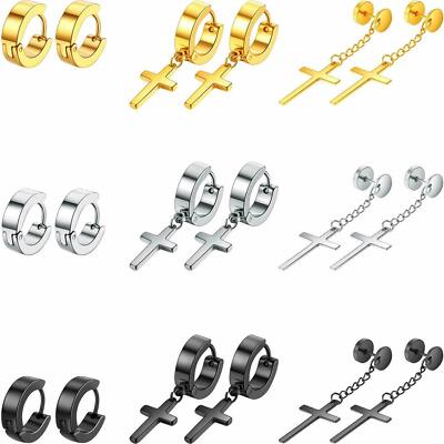 Titanio Barra Orecchini Borchie In Acciaio Chirurgico 316L Con Zirconi Neri - 2 Paia, Nickel Free, Per Lui E Lei Gioielli BeadsCorner Uomo Donna - Foto 8