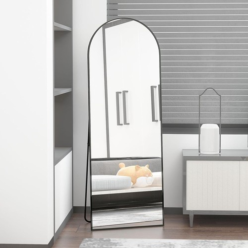 CASSILANDO Arched Full Length Mirror 162*53cm Floor Mirror Metal Frame - Picture 8 of 45