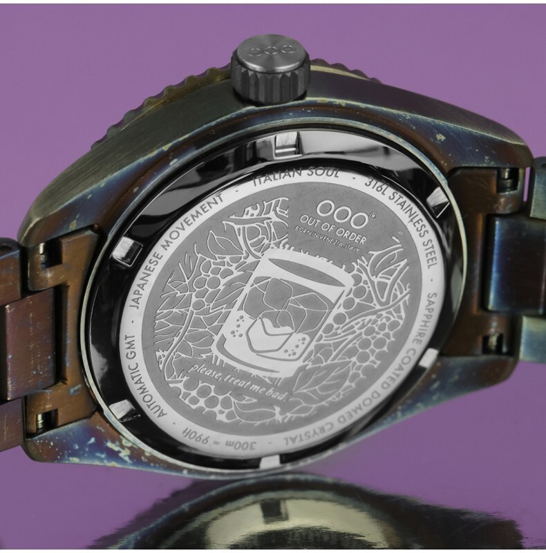 Montre Automatique GMT Out Of Order DARK VIOLET - Boîtier 40mm Acier, Cadran Violet - Neuve