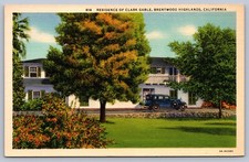 Postcard Brentwood Highlands CA Home of Clark Gable