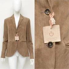 Authentic Women's Cavalleria Toscana Vittoria Suede Leather Jacket Size 46,~M