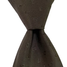 ALTEA Men's 100% Silk Necktie 55 1/8 x 3 1/2 ITALY Designer Geometric Green EUC