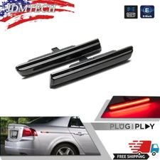 Smoked Lens Red LED Rear Side Marker Lights For 04-08 Acura TL BASED MODELS ONLY