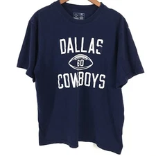 Dallas Cowboys Shirt Mens XL Blue Short Sleeve Crew Neck Team Apparel NFL