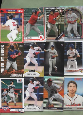 Triston Casas (Boston Red Sox) 21 card lot w/Rookies & inserts