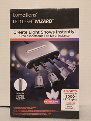 Luminations LED LIGHTWIZARD 4 Ports with Remote- Create 10 Dazzling Light Shows 