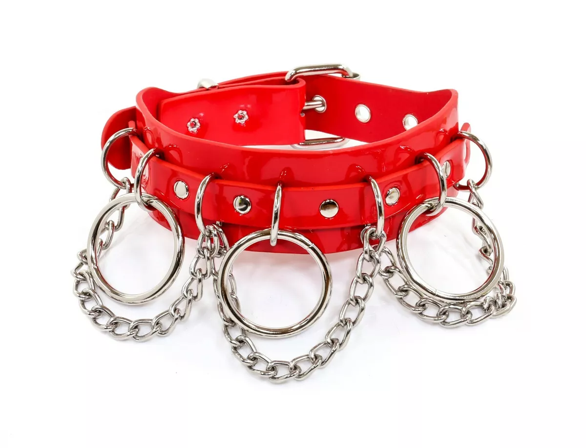 Red shop collar necklace