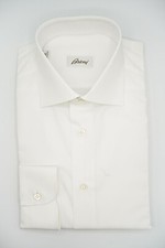 NEW BRIONI Dress SHIRT 100 Cotton Size Neck 17 Us 43 Eu  SE110 