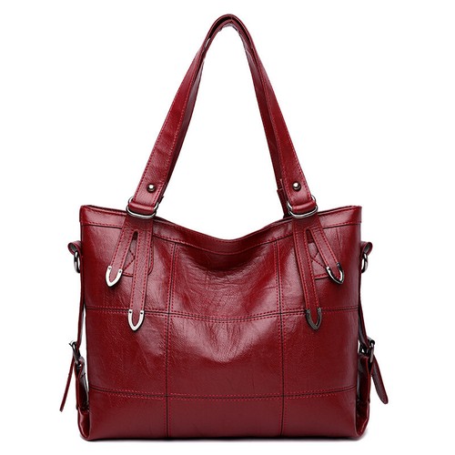 Vintage Luxury Women Handbag Totes Retro Pu Leather Shoulder Bags Large Capacity Shopping Bag