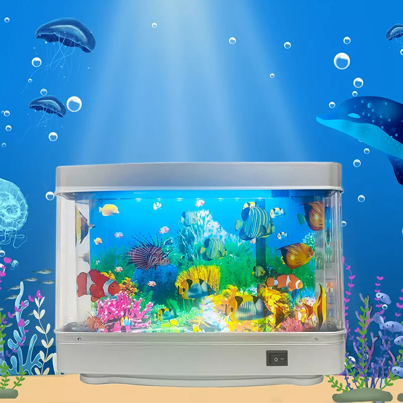 LED Fish Tank Lamp Artificial Tropical Fish Aquarium Underwater World Home  Decor