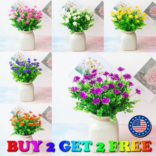 US Artificial Garden Plant Outdoor Flower Fake Plant Grass Home Decoration - Picture 6 of 18