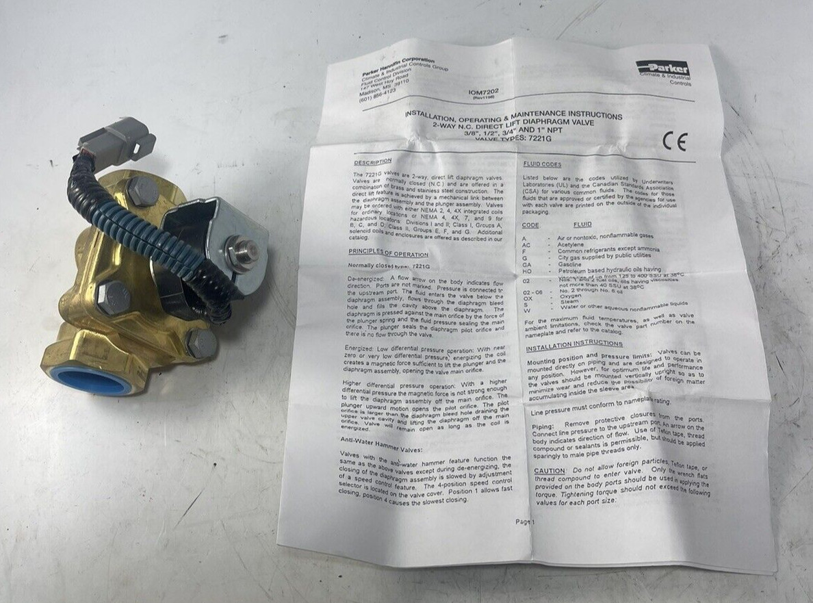 New Mack Truck 26475 Arvin Meritor 2022210-0000 2022210 2 Way NC Solenoid Valve