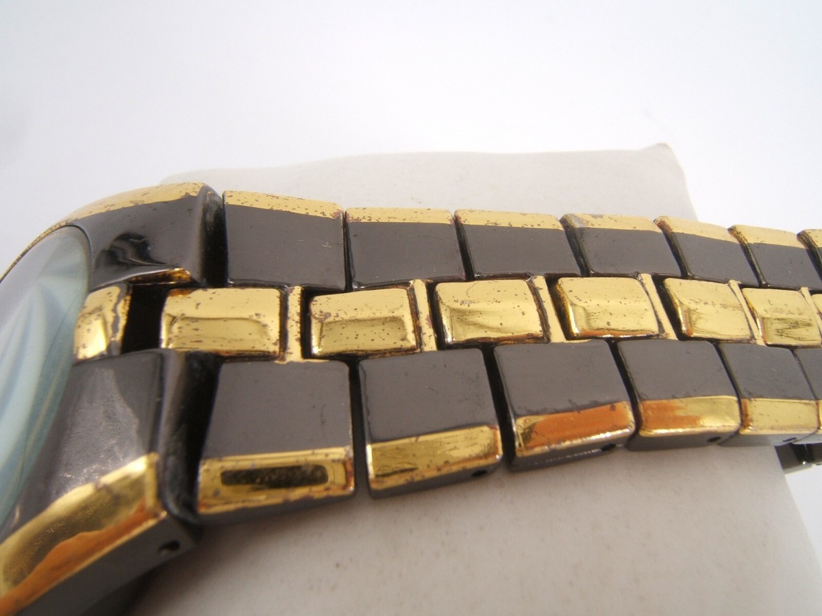 CHARLIE BERNARD QUARTZ WRIST WATCH WORKING ENAMELED & GOLD 
