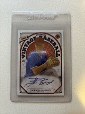 JACKSON BRASSEUX 2023 ONYX VINTAGE EXTENDED BASEBALL ON CARD AUTO BLUE INK