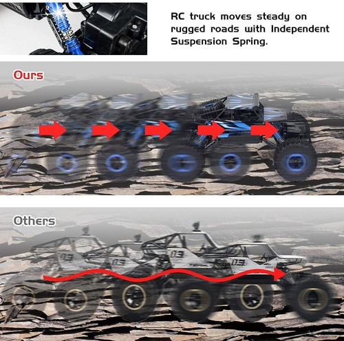 4WD RC Monster Truck Off-Road Vehicle 2.4G Remote Control Car Toys Gifts Kids US - Picture 9 of 13