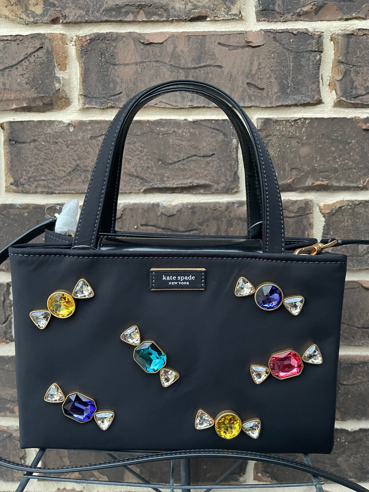 kate spade new york Sam Icon Candy Gem Embellished Nylon Small Tote - Macy's