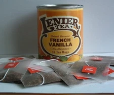 Lenier Decaf. French Vanilla Biodegradable  Tea Bags 18 Count Reusable Tins