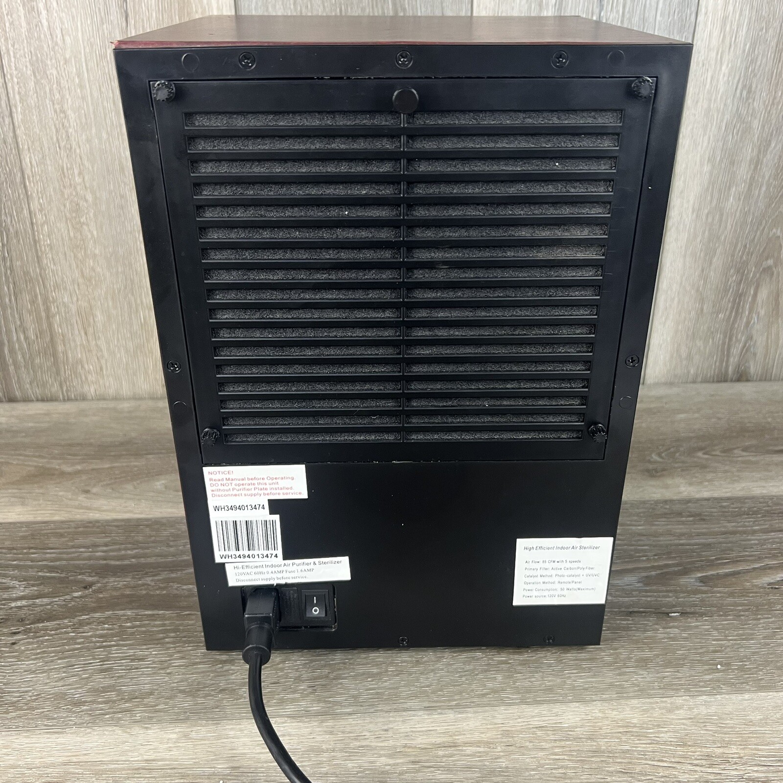 EdenPURE G7 Home Fresh Air, Surface Regenerator Air Purifier + Manual