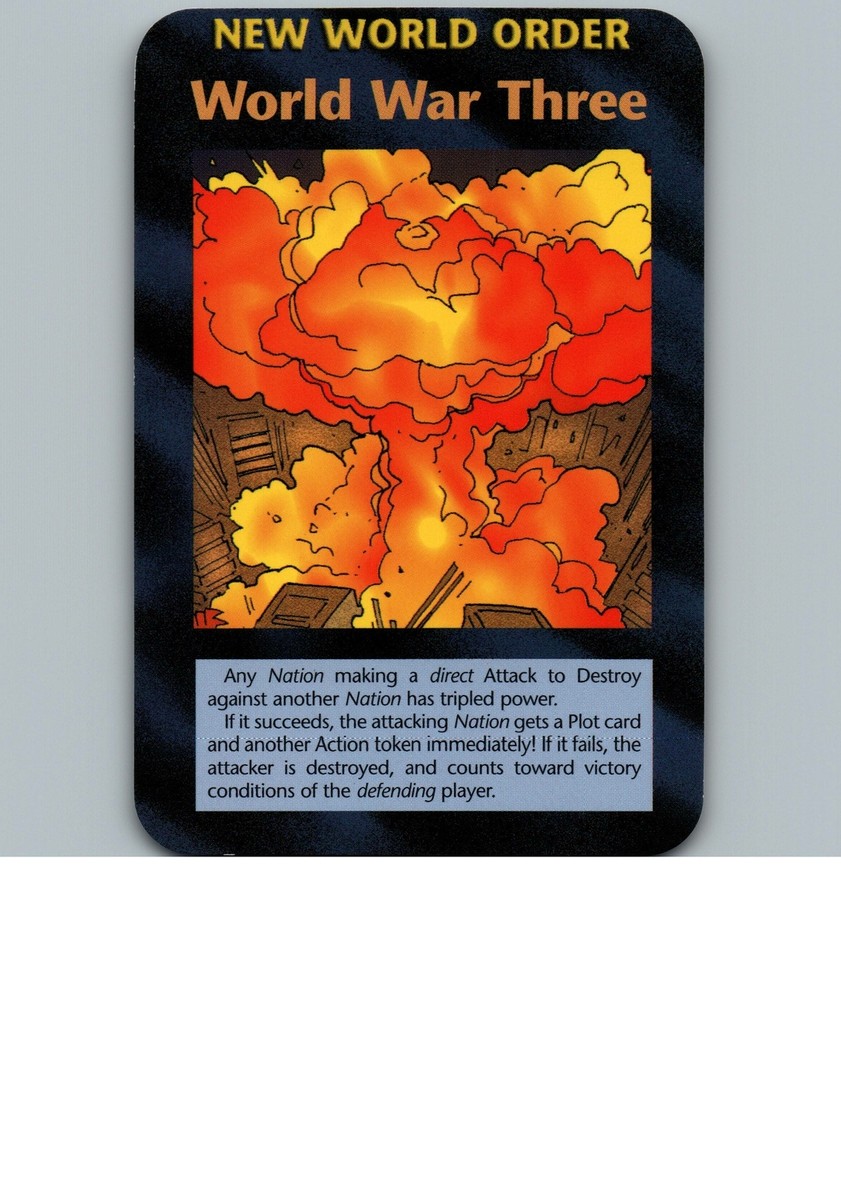 World War 3 |Illuminati INWO CCG Rare 1995 Steve Jackson |Plot