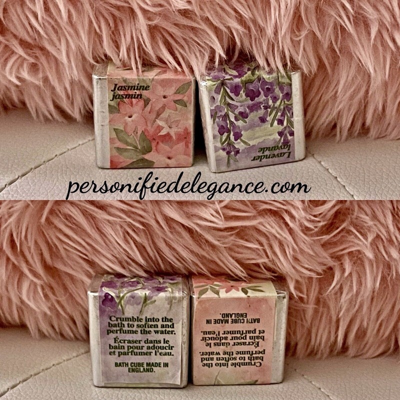 NEW RARE Lot of 2 Jasmine & Lavender Cube Bath Fizzy Bombs HTF Full Size