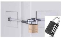 Refrigerator Lock Kit with Combination Lock, New
